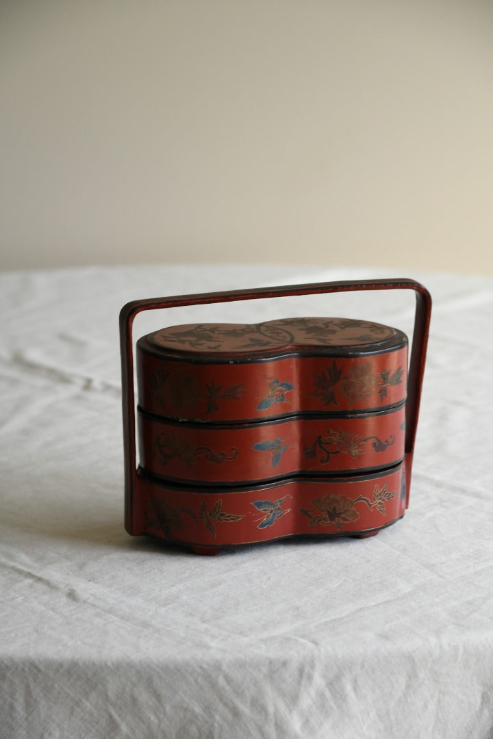 Oriental Red Lacquer Stacking Box