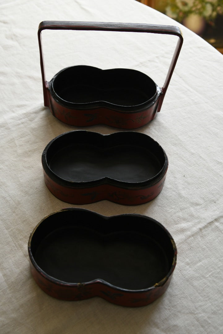 Oriental Red Lacquer Stacking Box