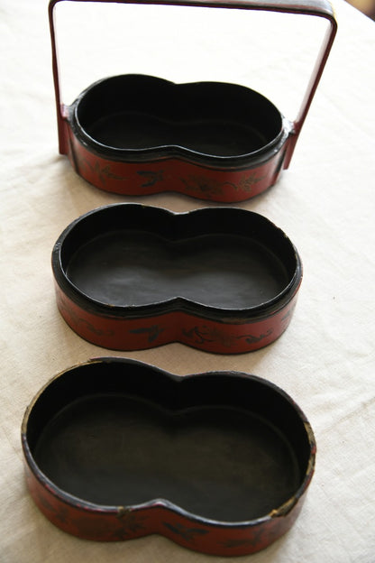 Oriental Red Lacquer Stacking Box