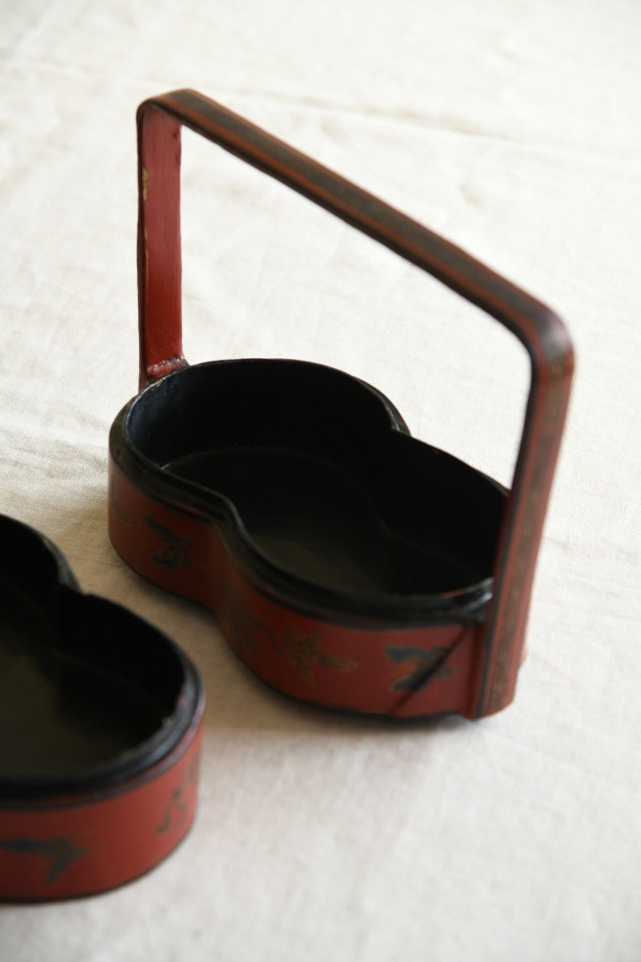 Oriental Red Lacquer Stacking Box