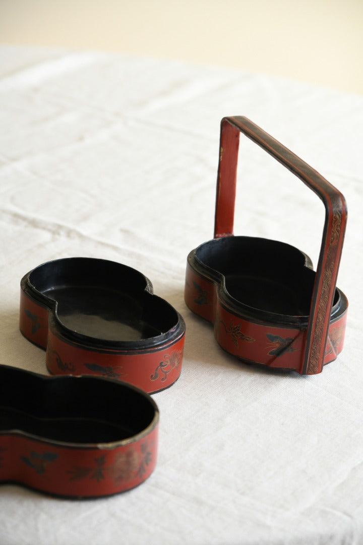 Oriental Red Lacquer Stacking Box