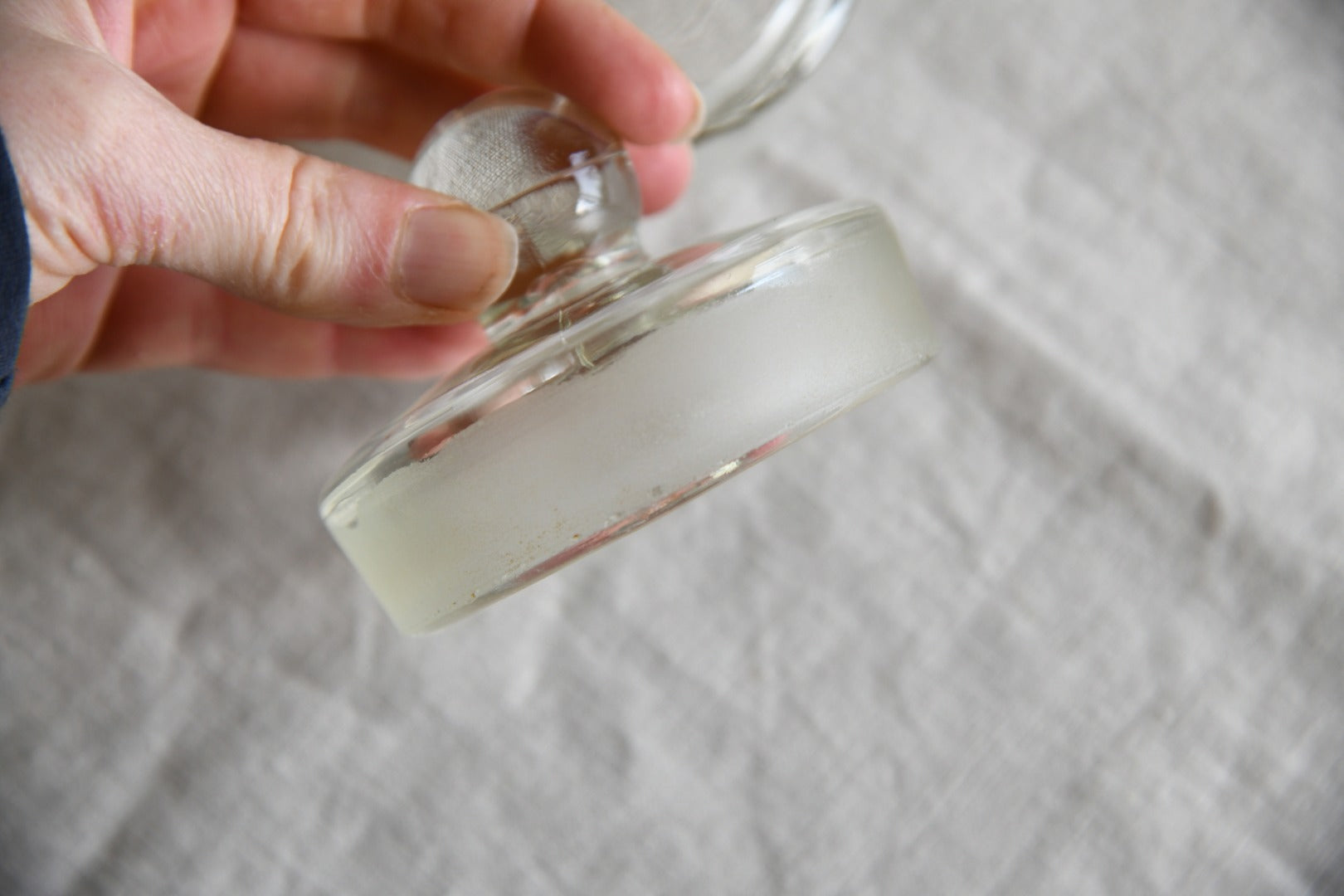 Pair Vintage Glass Storage Jars