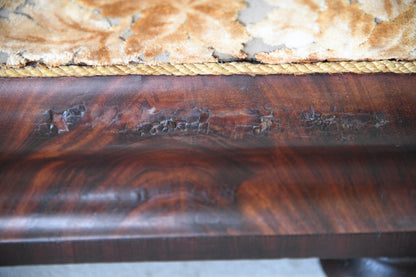 Antique Victorian Mahogany Upholstered Stool