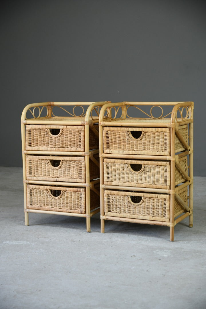 Late 20th Century Bamboo Bedside Tables