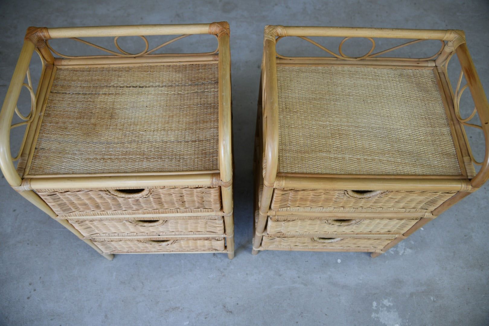 Late 20th Century Bamboo Bedside Tables