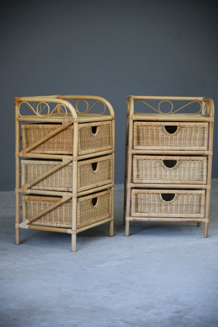 Late 20th Century Bamboo Bedside Tables