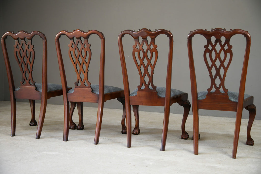 4 Late 20th Century Chippendale Style Chairs