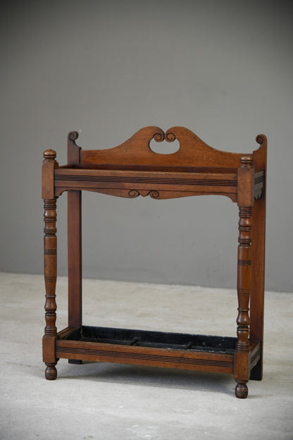 Late Victorian Walnut Stick Stand