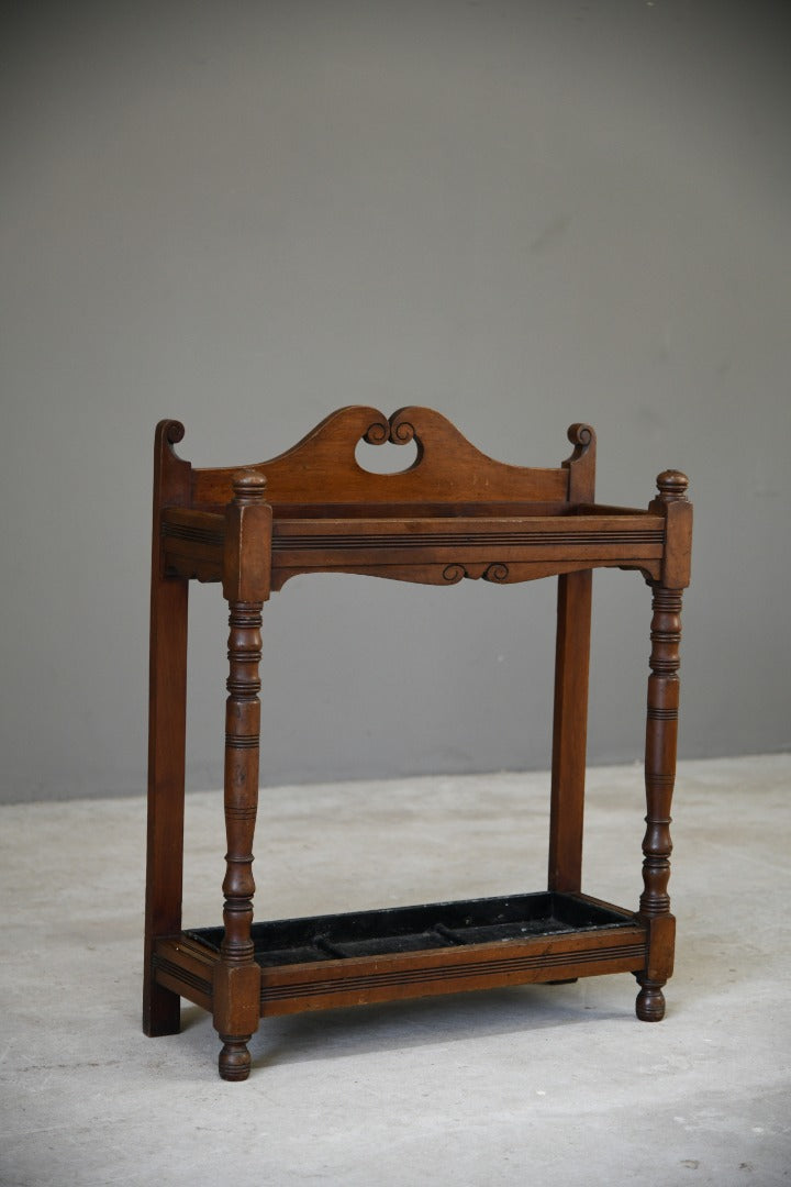 Late Victorian Walnut Stick Stand