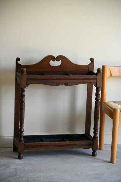 Late Victorian Walnut Stick Stand