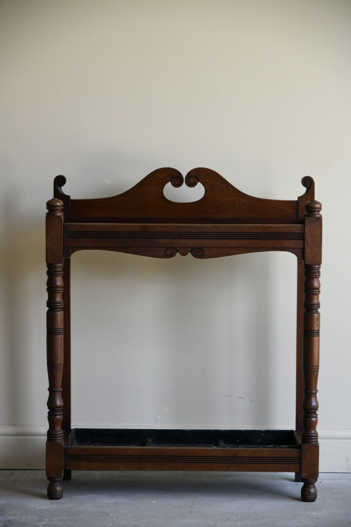 Late Victorian Walnut Stick Stand