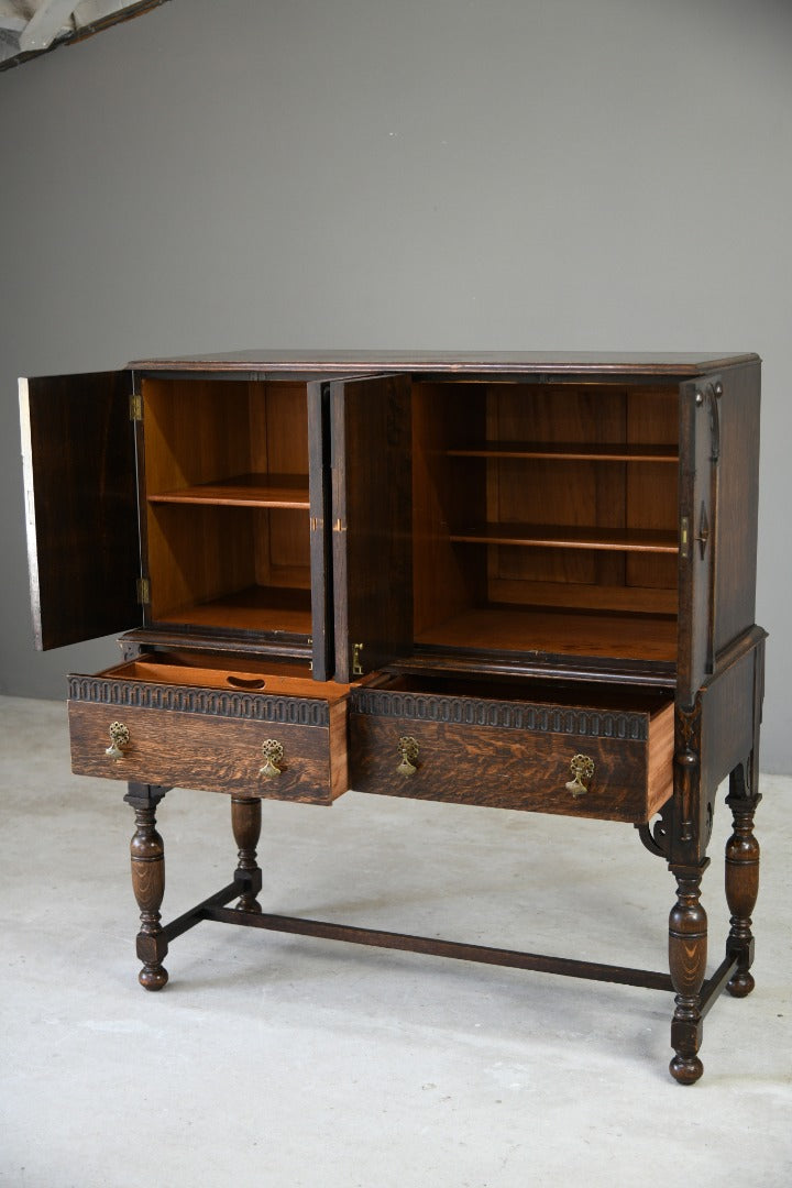 A Gardner & Son Oak Cabinet On Stand