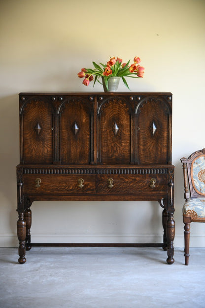 A Gardner & Son Oak Cabinet On Stand