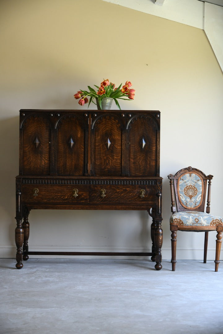 A Gardner & Son Oak Cabinet On Stand