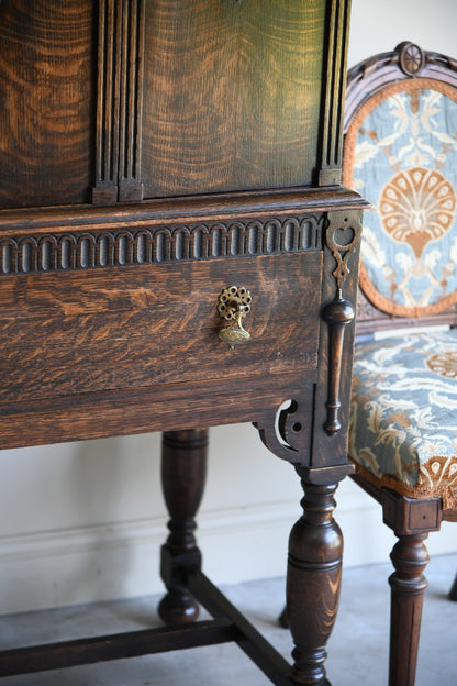 A Gardner & Son Oak Cabinet On Stand