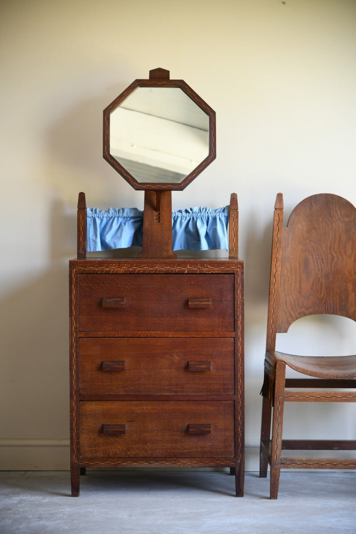 Arts & Crafts Oak Dressing Chest