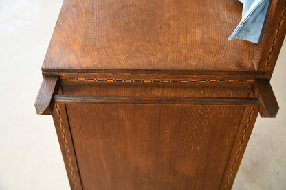 Arts & Crafts Oak Inlaid Washstand