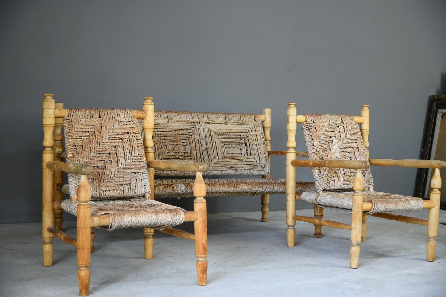 Pair Aidrien Audoux & Frida Minet Rope Armchairs