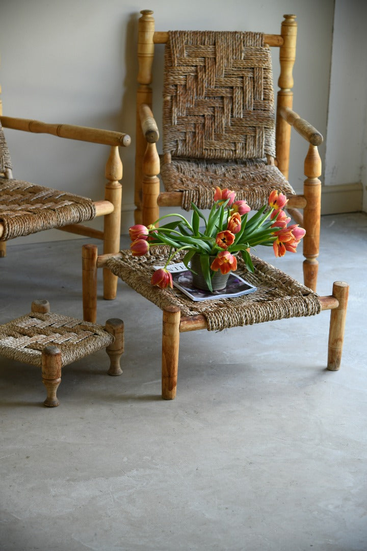 Pair Aidrien Audoux & Frida Minet Rope Armchairs