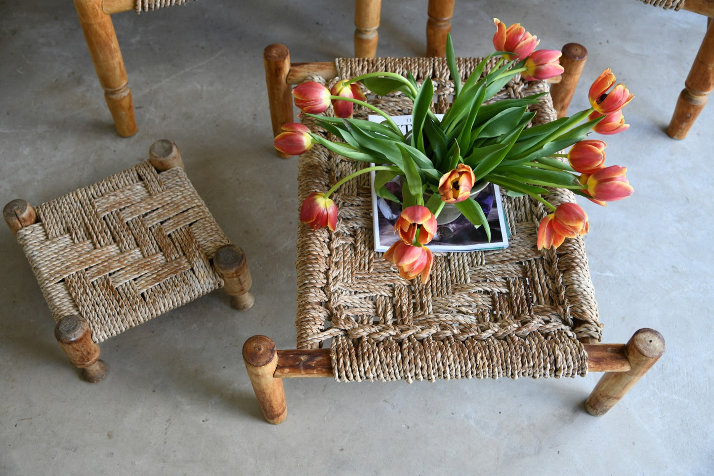 Pair Vintage French Aidrien Audoux & Frida Minet Stools