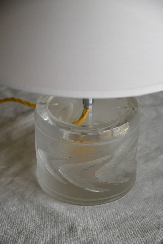 Lalique Lugano Crystal Vase Converted to Lamp