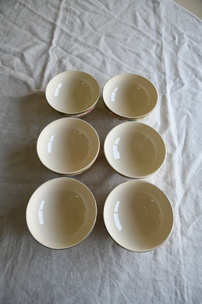 6 Franciscan Rose Cereal Bowls