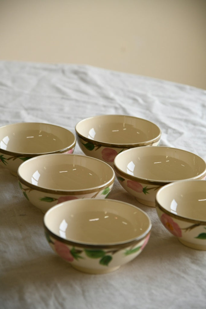 6 Franciscan Rose Cereal Bowls