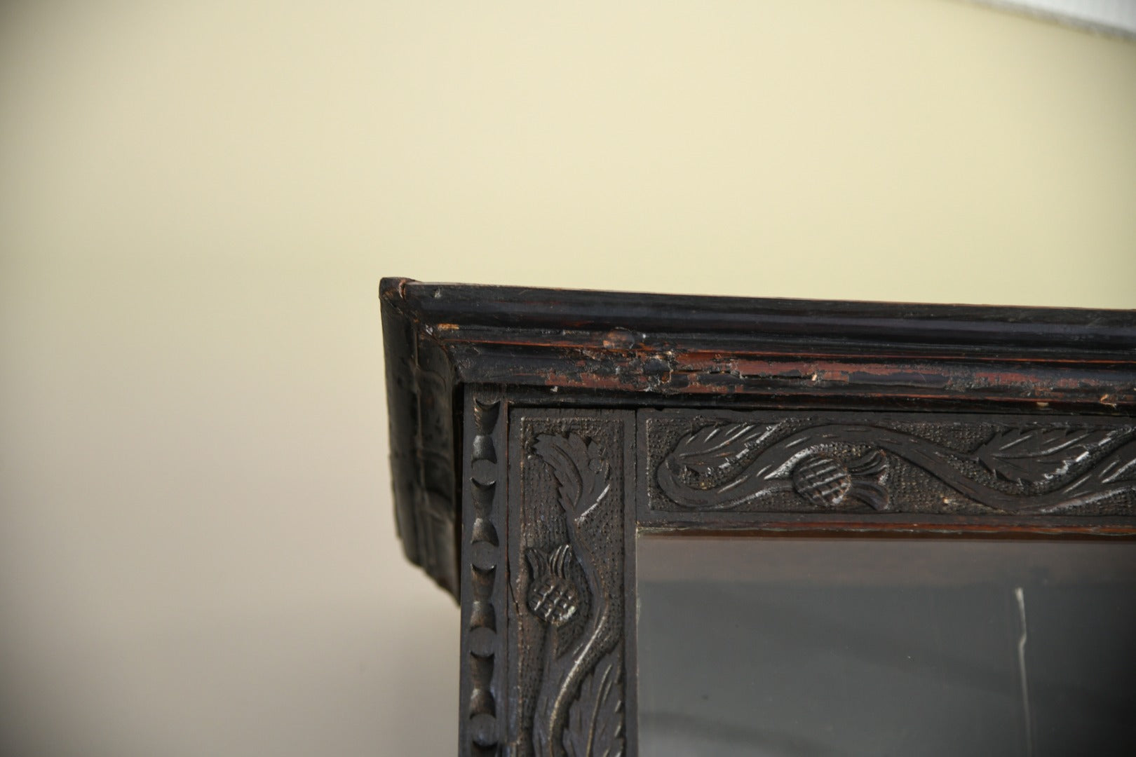 Victorian Carved Oak Glazed Bookcase