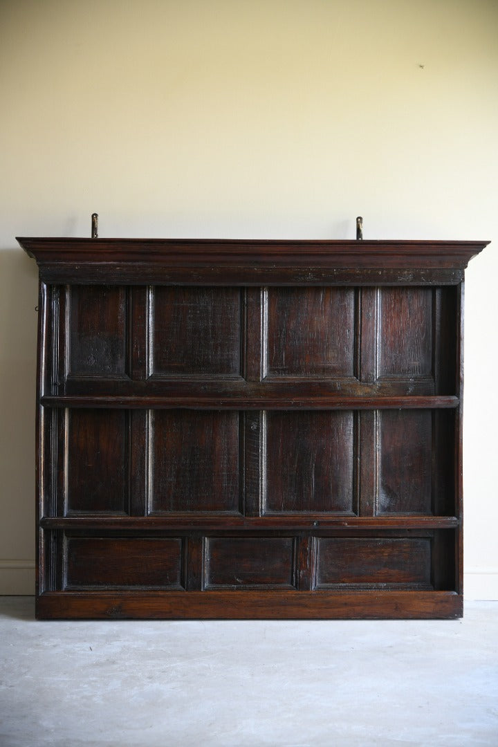 Antique Rustic Oak Plate Rack