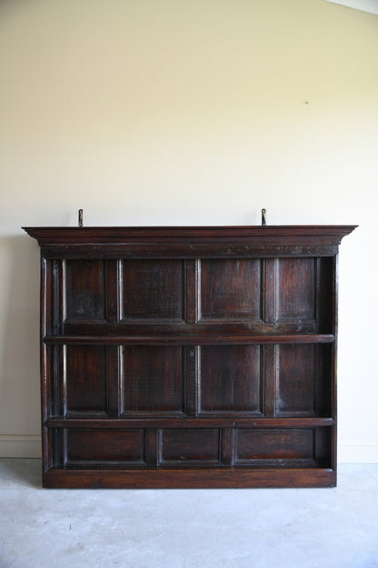 Antique Rustic Oak Plate Rack