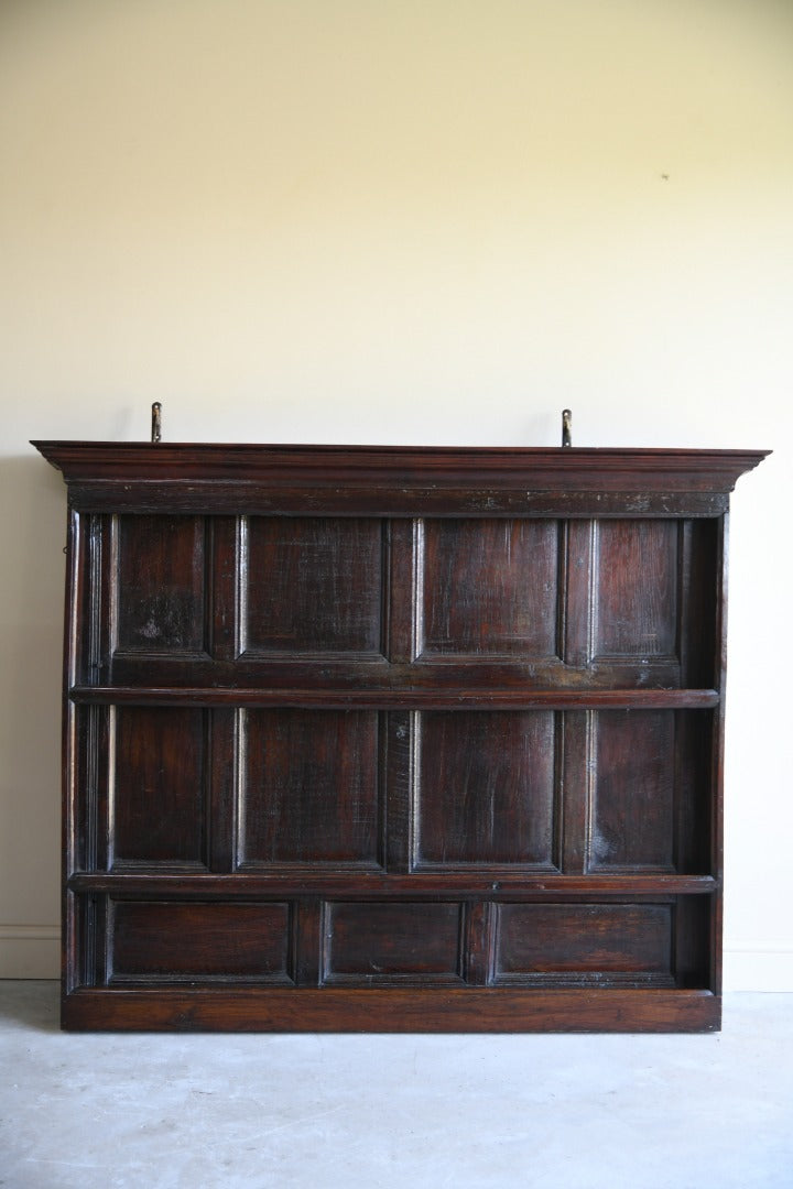 Antique Rustic Oak Plate Rack