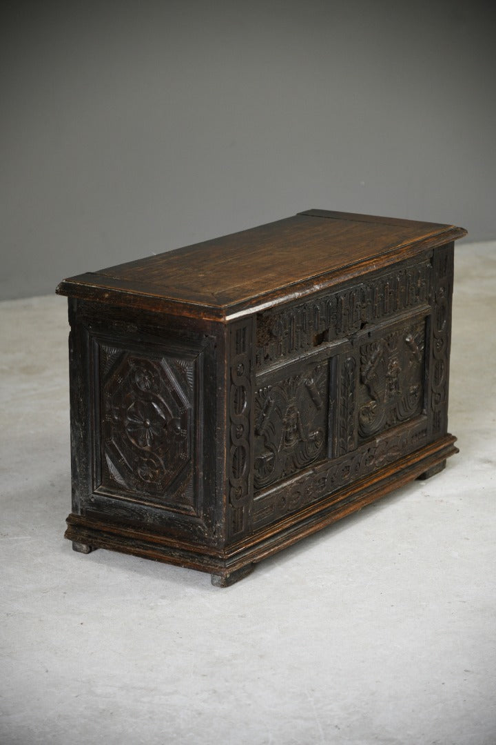 Antique Oak Flemish Chest