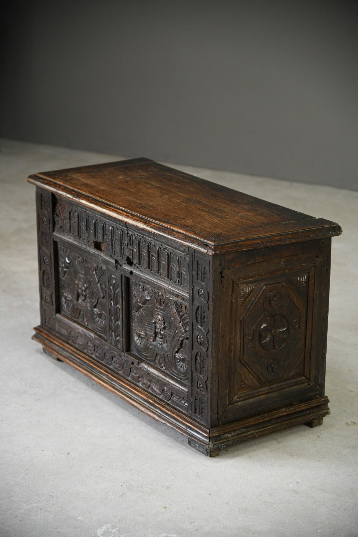 Antique Oak Flemish Chest