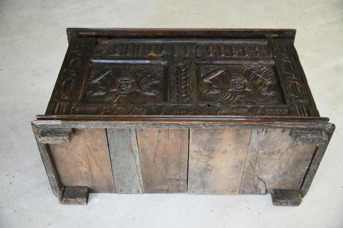 Antique Oak Flemish Chest