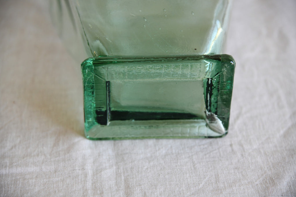 Large Greent Tint Glass Jar Vase