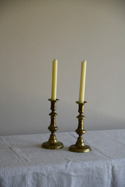 Pair 19th Century Brass Candlesticks