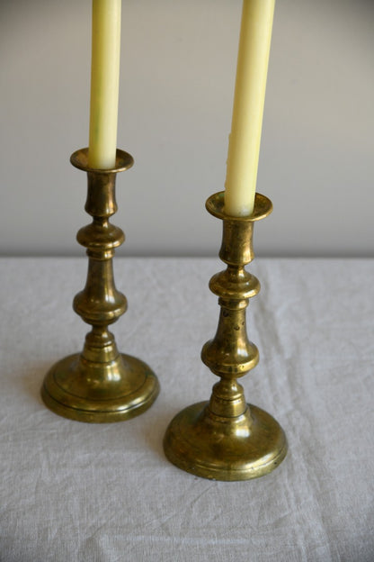 Pair 19th Century Brass Candlesticks