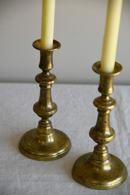 Pair 19th Century Brass Candlesticks