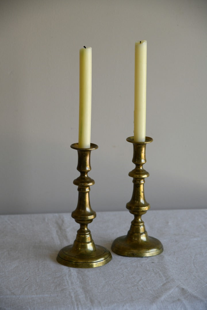 Pair 19th Century Brass Candlesticks