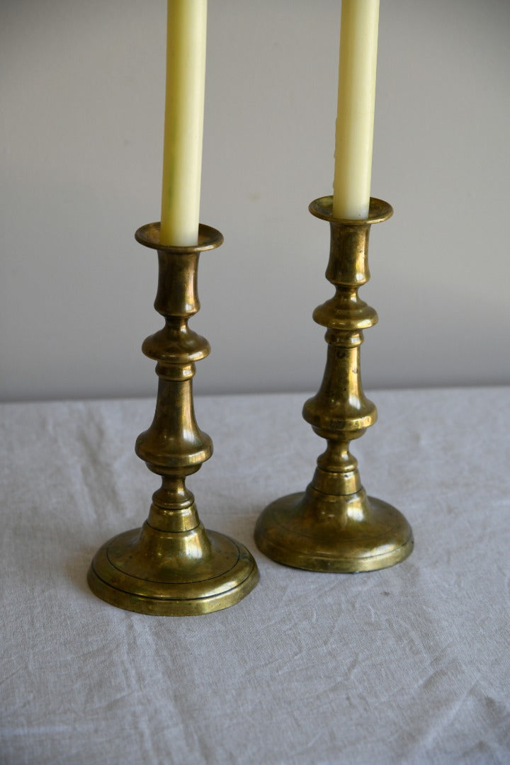 Pair 19th Century Brass Candlesticks