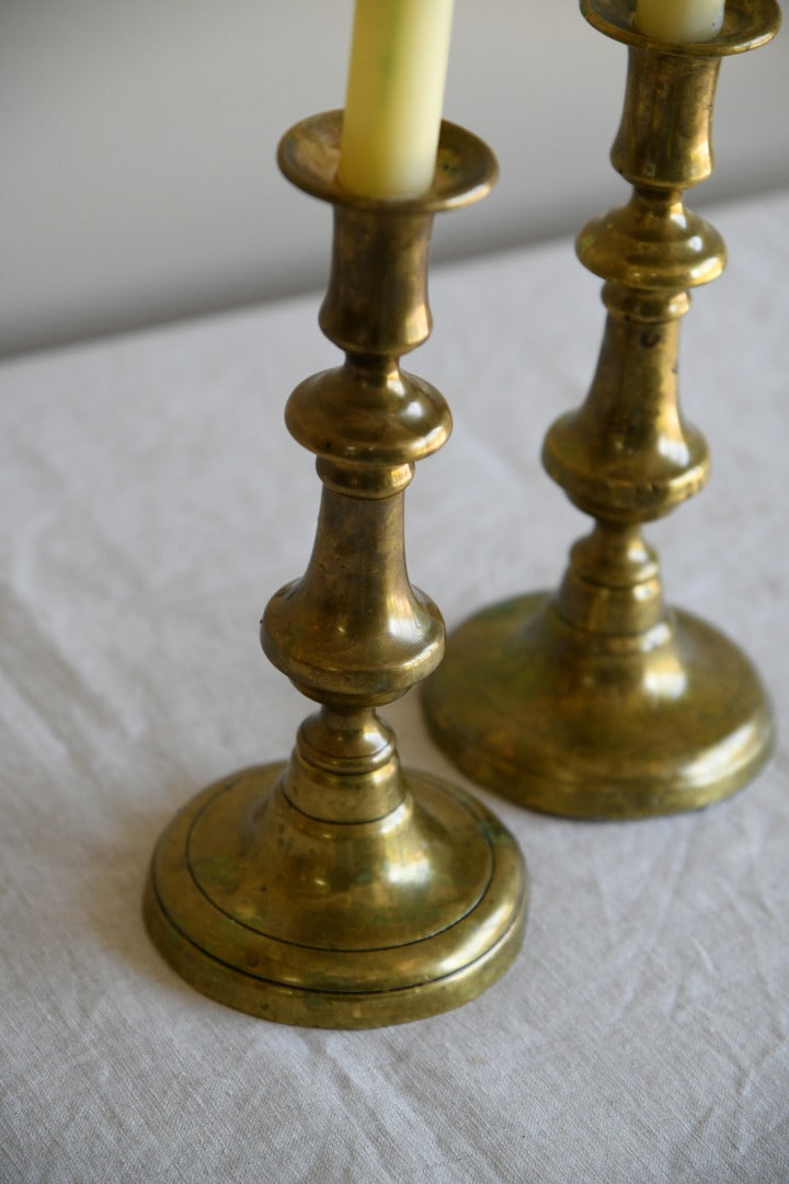 Pair 19th Century Brass Candlesticks