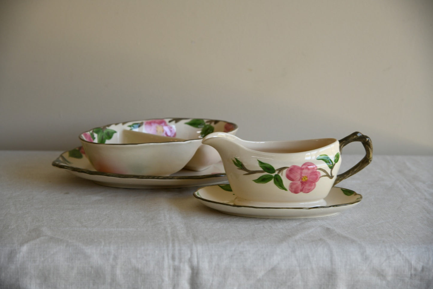 Fransiscan Desert Rose Plate Jug & Dish