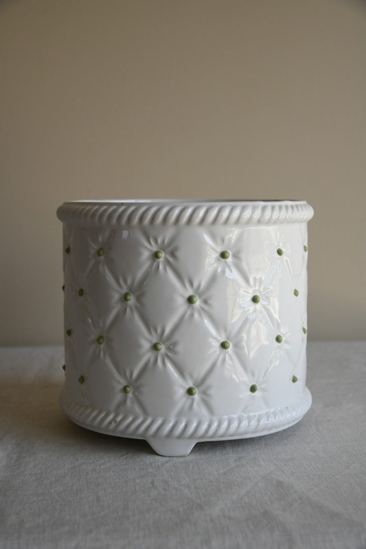 White Ceramic Planter