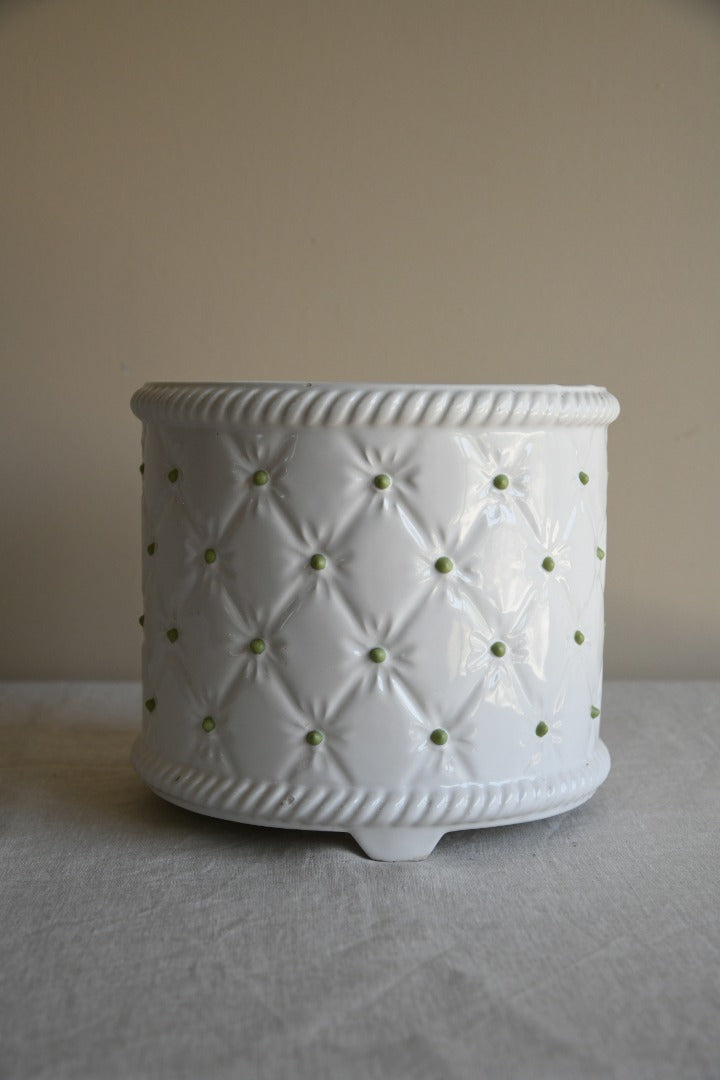 White Ceramic Planter