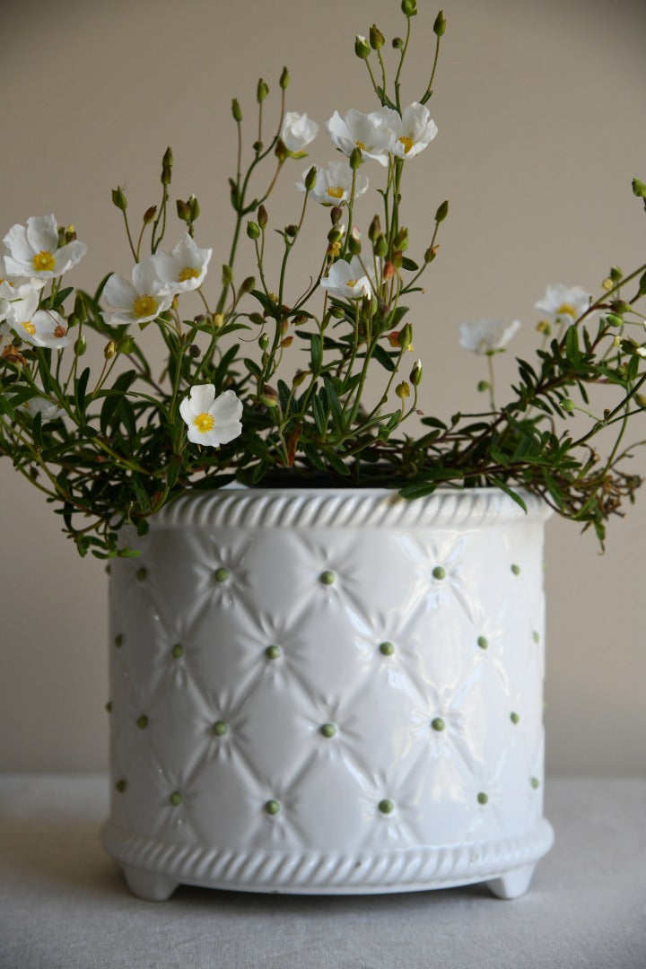 White Ceramic Planter