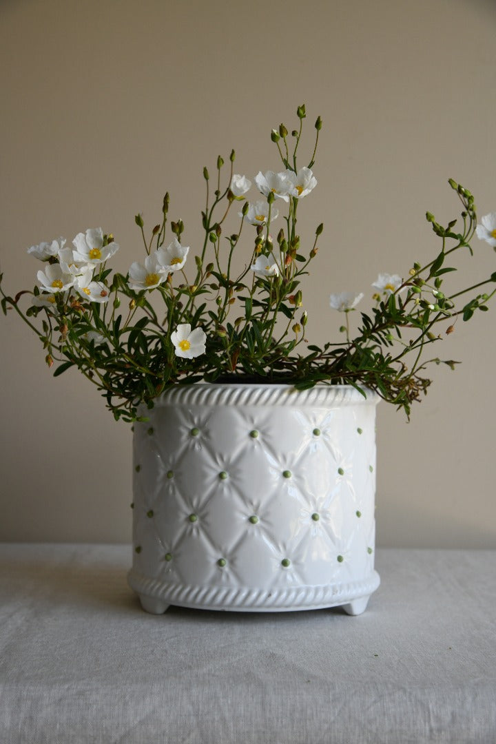 White Ceramic Planter