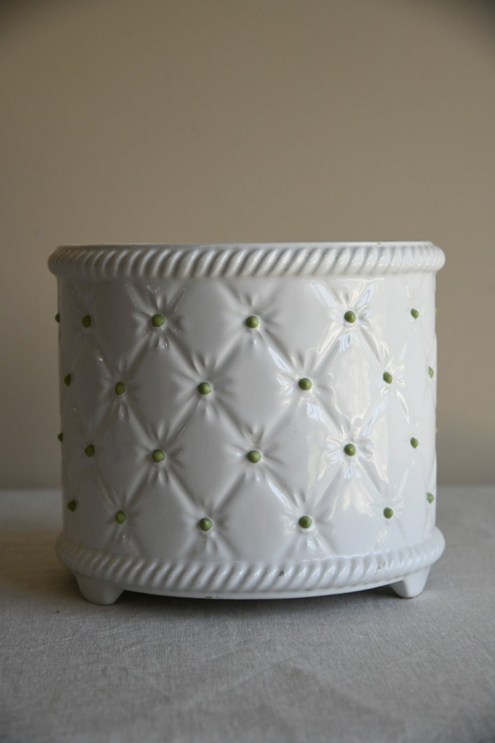 White Ceramic Planter