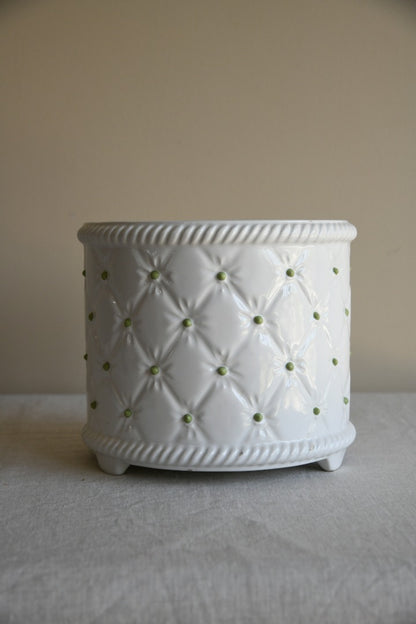 White Ceramic Planter