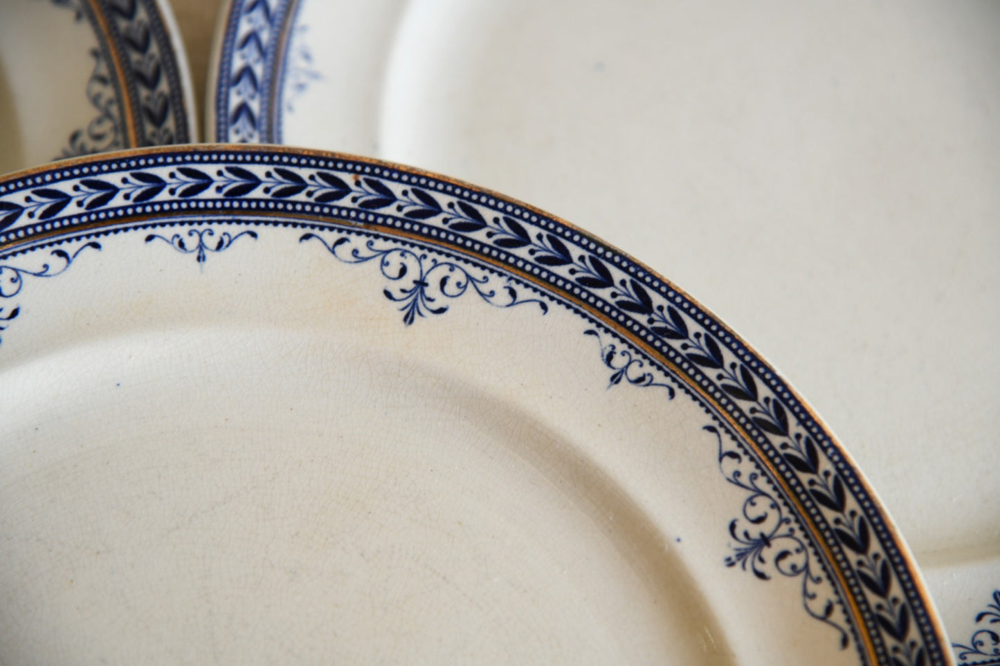 Collection of Victorian Blue Plates