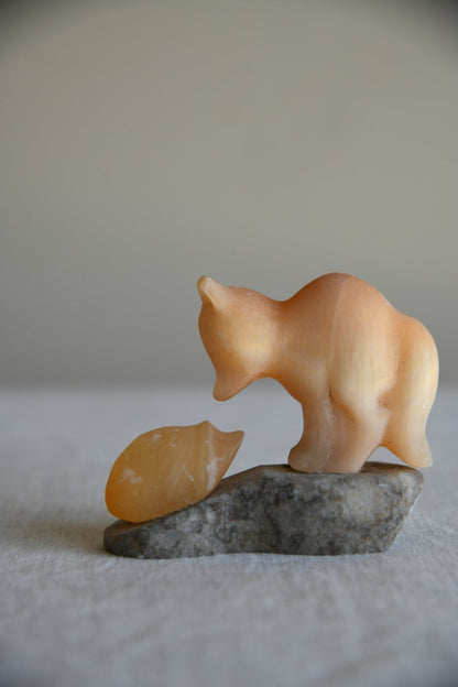 Selenite Fox & Hedgehog